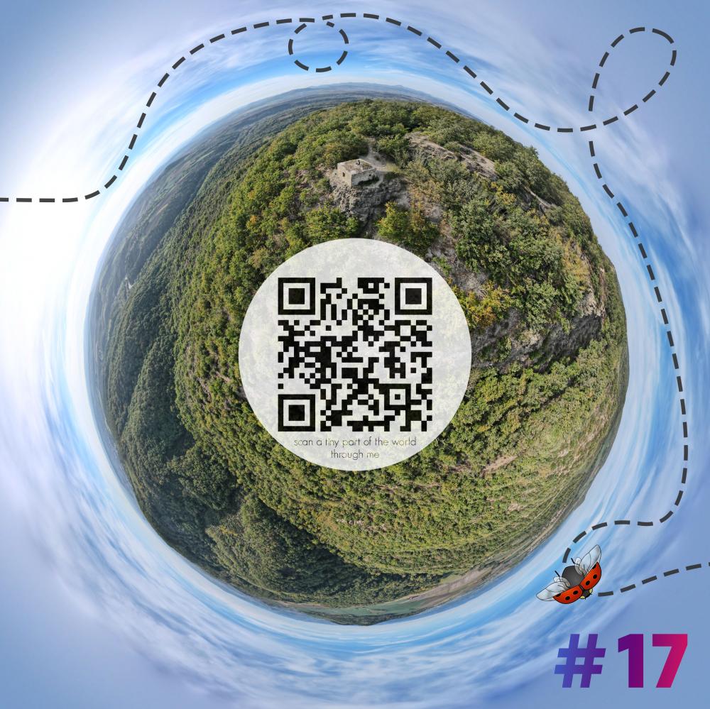 Mini-planet with 360 degrees qr code #17